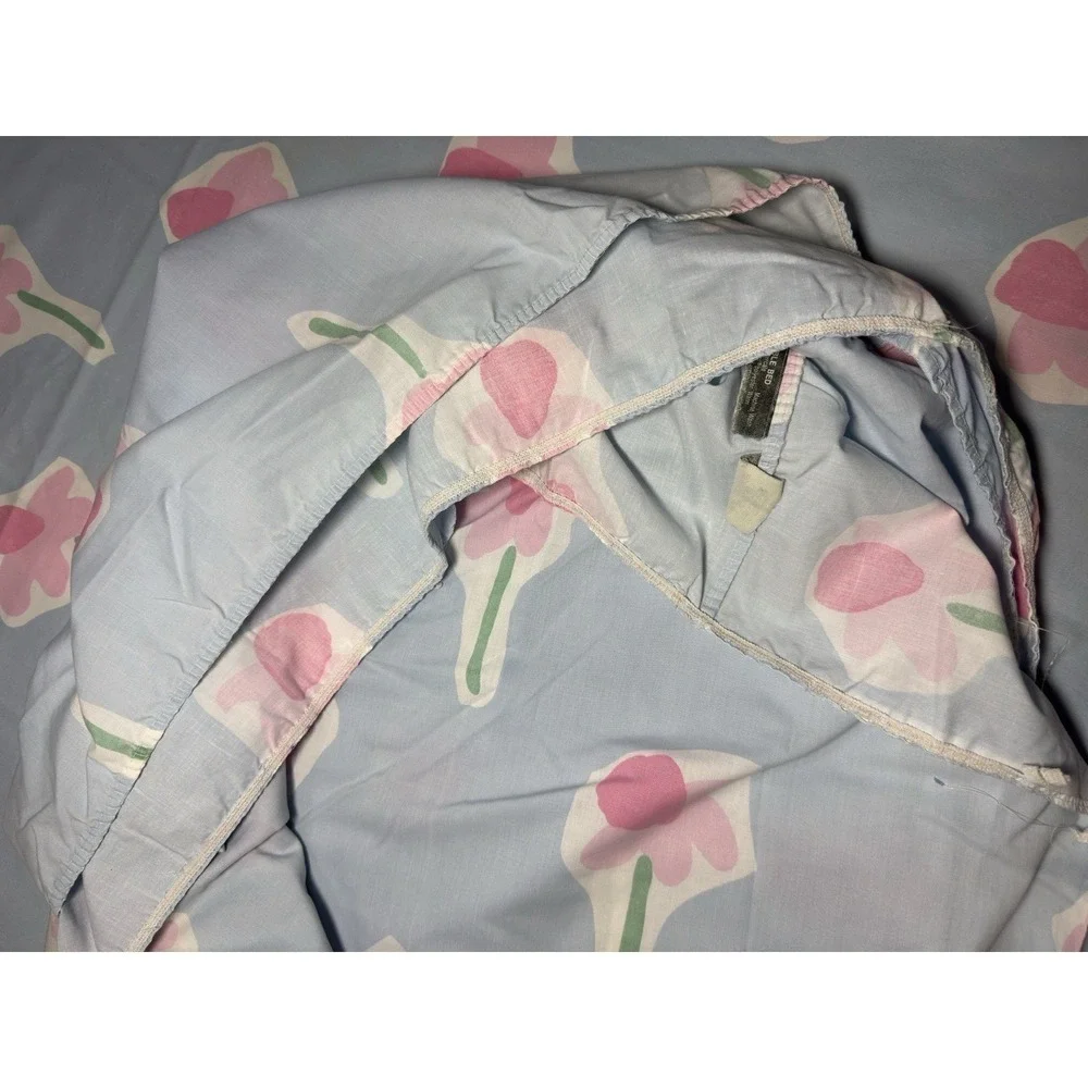 Vtg Marimekko‎ Nurimikko Sheet Set 4pc Double/Full Floral Flowers Pink Dan River